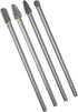 Wolfride 4pcs Long Shank Tungsten Carbide Burr Set, 6mm Shank Die Grinder Burr Set for Metal, 6-Inch Length