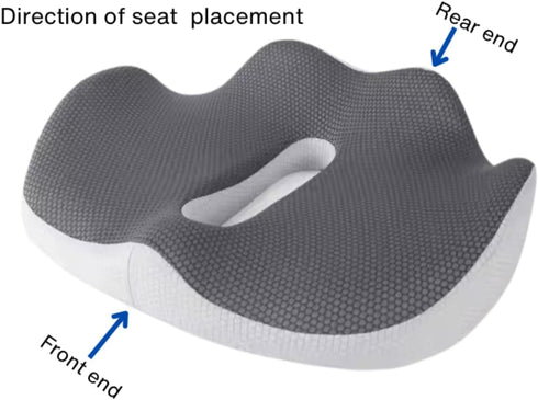 Home & Travel Gear Memory Foam Seat Cushion for Office Chair & Car Ergonomic Support for Comfortable Sitting Non-Slip