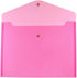 JAM PAPER Plastic Envelopes with Snap Closure, Letter Booklet, 9 3/4 x 13, Fuchsia Pink, 12/Pack