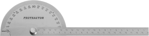 Stainless Steel Angle Protractor 0-180 Degrees Measuring Ruler with 20cm/7.87" Round Head for Woodworking
