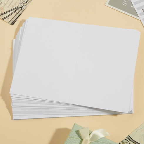 Toperd 50 Pack 4x6 Blank Cards Folded Cardstock Thank You Blank Greeting Cards for Invitations, Wedding, Greeting