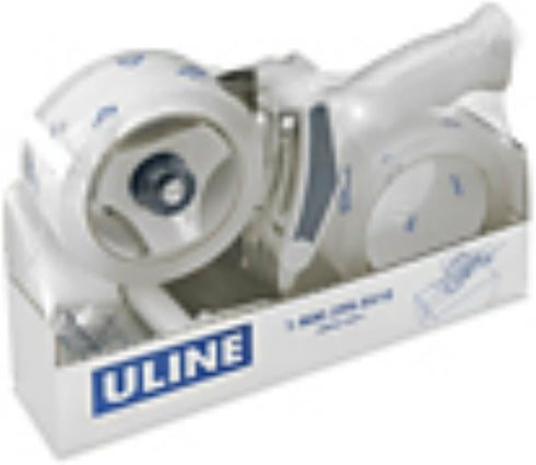 Uline Industrial Plus Shipping Packaging Tape with Top Gun Dispenser, Two 2 Inches X 55 Yd