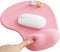 Office Mousepad with Gel Wrist Support, Ergonomic Gaming Desktop Memory Foam Mouse Pad, Pink