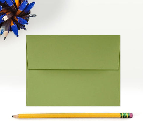 LUXPaper A2 Invitation Envelopes | Peel & Press | Avocado Green | 4 3/8" x 5 3/4" | 70lb. Text | 50 Qty