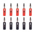 HiLetgo 20pcs 4MM Banana Plug Male Audio Speaker Jack Amplifier Terminal Connectors (10 Red + 10 Black)