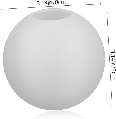 80mm Healeved Frosted Glass Globe Lamp Shade Diameter Replacement Ceiling Light Cover for Pendant and Wall Sconce