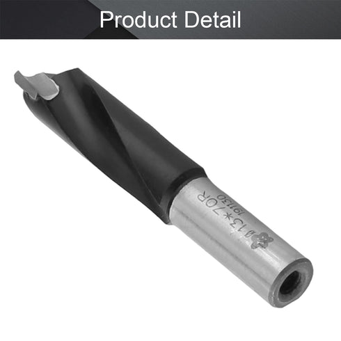 Utoolmart Brad Point Drill Bits for Wood, 13mm x 70mm HSS Stubby Drill Bit with 10mm Shank, 1pcs