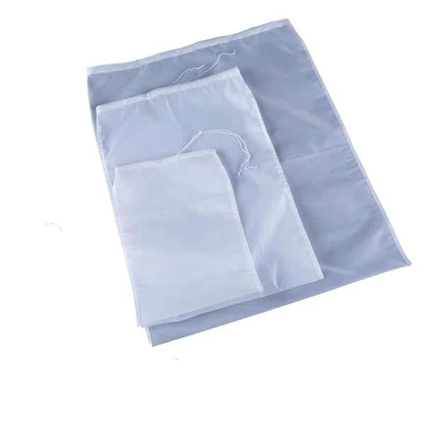 Kirosy 1pc Reusable Nut Milk Bag Mesh Drawstring Food Strainer Bag Large Nylon