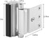 2 Pack 3 Inch 800 lbs Home Security Door Lock, Childproof Door Reinforcement Lock with Stop Withstand for Top Front