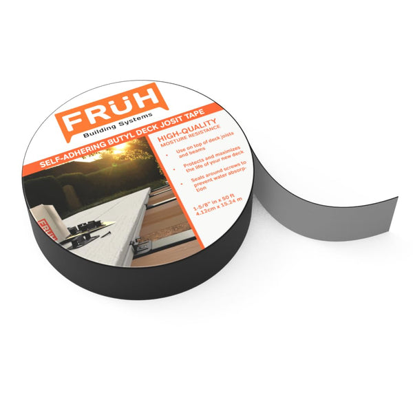 Butyl Joist Tape for Decking 1-5/8" X 50', 1 Pack - Seals & Protects Wood Joists from Water Damage