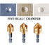 Countersink Drill Bit Set, 3 Pcs 1/4'' Hex Shank High Carbon Steel 5 Flute Countersink Tool Sets