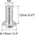 uxcell M5x12mm Machine Screws - Hex Socket Round Head Screw, 304 Stainless Steel Fasteners, 20pcs