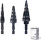1/2", 3/4" & 7/8" Quick Change Step Drill Bit Set, M2 High Speed Steel for Hole Drilling in Stainless Steel, Wood