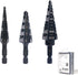 1/2", 3/4" & 7/8" Quick Change Step Drill Bit Set, M2 High Speed Steel for Hole Drilling in Stainless Steel, Wood