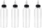 4 Pcs 5oz Plastic Boston Squeeze Bottles with Twist Top Cap