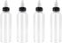 4 Pcs 5oz Plastic Boston Squeeze Bottles with Twist Top Cap