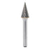 SM-5 Tungsten Carbide Burr, Pointed Cone Shape Double Cut Rotary Burrs File (1/2'' Cutter Dia, 1'' Cutter Length)