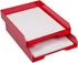 JAM PAPER Stackable Paper Trays - Red, Desktop Document & File Organizer Tray, Sold Individually