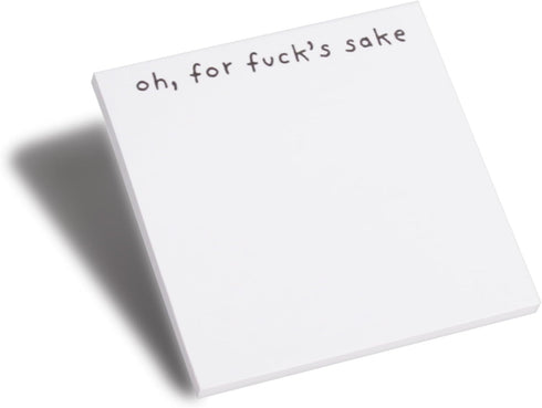 What The F*ck Sticky Notepad, Funny Sticky Note, Oh, for Fuck's Sake Novelty Notepads, 3 PCs, Sassy Desk Accessory Gifts