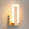 JERANDO Modern LED Wall Sconces, Acrylic Gold Wall Lamp, 3000K Warm White Indoor