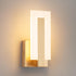 JERANDO Modern LED Wall Sconces, Acrylic Gold Wall Lamp, 3000K Warm White Indoor