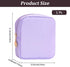 5.5 5.5In CRASPIRE Small Sanitary Napkin Pouch with Zipper Polyester Lilac Square x Functional Travel Toilet Period