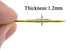 HAHIYO Paper Clips 1.3" (33mm) Length Gold Paperclips Vinyl Coated, Sturdy for Bookmark Organize Home Office School 120