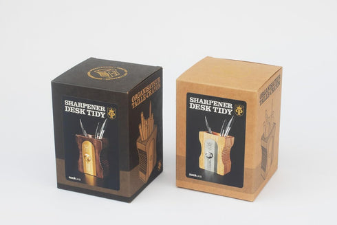Suck UK Wood Pen Holder & Pencil Holder | Office Desk Accessories & Organizer, Dark