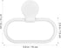 Wall-Mounted Towel Ring - White Plastic Hand Towel Holder for Bathroom