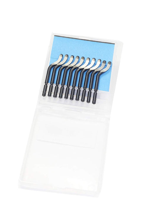 Deburring Tool Kit, 10pcs Rotary Blades Set for Wood, Plastic, Aluminum, Copper, and Steel Burr Remover