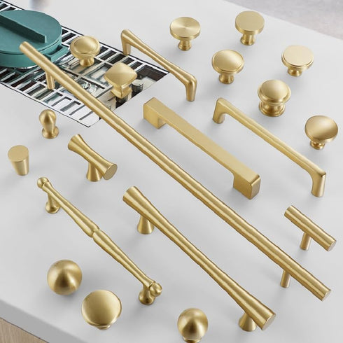 SANCHAKOU 2 Pack 50 35Mm Dresser Handles Chinese Brass Two Hole Bedside Cabinet Shoe Cabinet Drawer Handle *