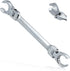 Flex Head Flare Nut Wrench Set, 19 * 21mm Flexible Flare Nut Wrench for Automotive and Plumbing Repairs