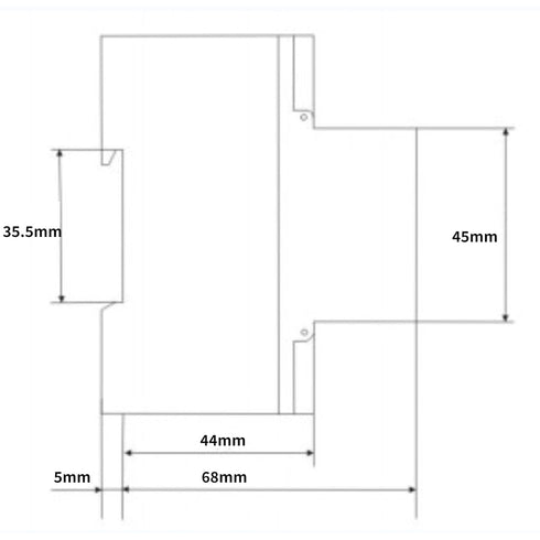 Electric Meter, KWh Meter, Single Phase 4P LED DIN-rail Power Consumption Wattmeter Energy Meter, 10-40A