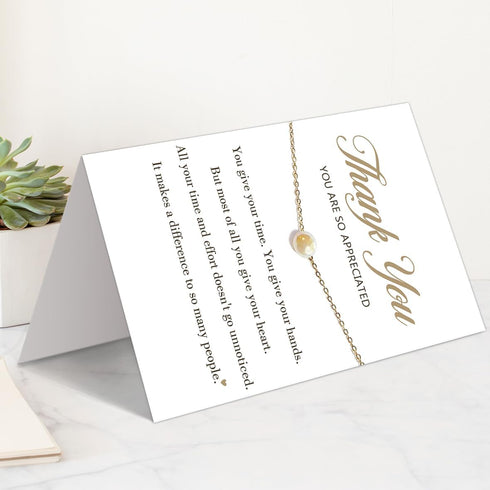 LiuuLi Thank You Card with Envelope for Women Her, Appreciation Gift for Teacher Workers Employees Coach