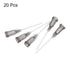 uxcell 20 Pcs 16G Plastic Dispensing Needles, 1" PTFE Glue Needle Tube Blunt Luer Lock Tips with PP Flexible Needle for