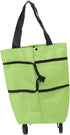 -Duty Rolling Grocery Cart Bag with Reinforced Oxford Fabric, Gliding Wheels & Ergonomic Handle for Apartments, Beach