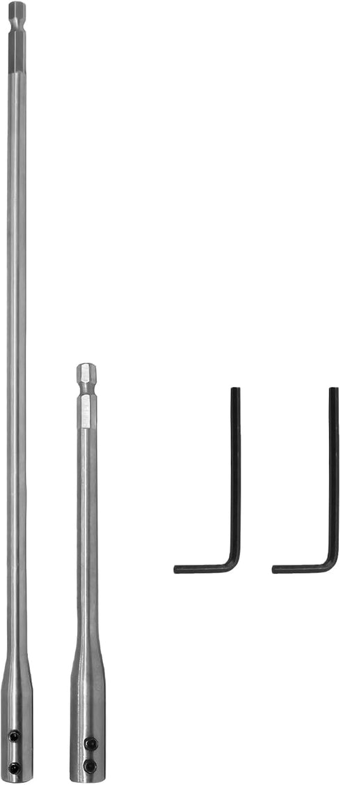 HARSKIYER 4 1/4 Inch Set, 6 12 Inch 2 Pcs Drill Bit Extension and Wood Spade Drill Bit Extender for Enhanced Reach