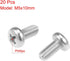 uxcell M5x10mm Machine Screws, Phillips Cross Pan Head Screw, 304 Stainless Steel Fasteners, 20Pcs
