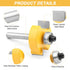 Frandilo 1/4 Inch Set, 3 6 Set (1/16", 1/8", 3/16", 1/4", 5/16", 3/8" 1/4" 1/2" Shank Rabbet Router Bit PCS Rabbeting