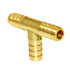Joywayus 3/8" Hose Barb Fitting, Tee 3 Way Brass Intersection/Split Fitting for Water/Fuel/Air