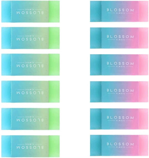 Pencil Erasers, 12 PCS Flexible Rubber Erasers for Children, School, Office