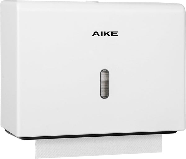 AIKE 200 Sheets Wall Mount Paper Towel Dispenser with Clear Window.Fit Multifold