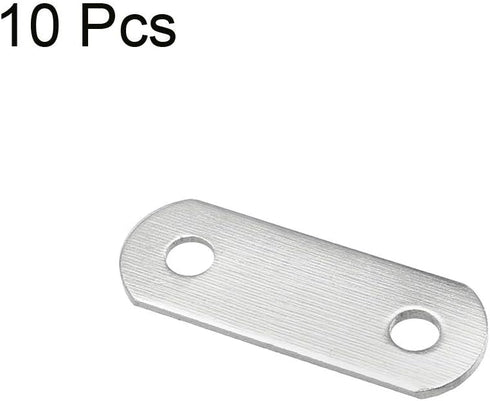 uxcell Repair Plate 22mmx8mm - Flat Fixing Mending Corner Brace Bracket Connector, Pack of 10