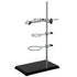 Chemistry Laboratory Stand Set with Support Stand, 2 Retort Rings, Rod and Flask Clamp