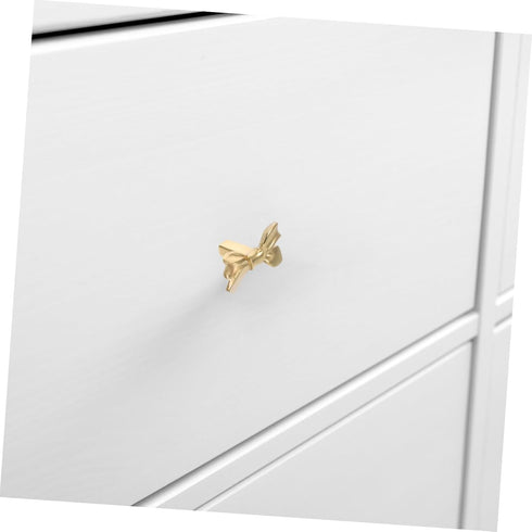 Gatuida Brass Decorative Bow Knobs for Cabinets Adorable Hardware Handles for Wardrobes Shoe Cabinets Bedside Tables