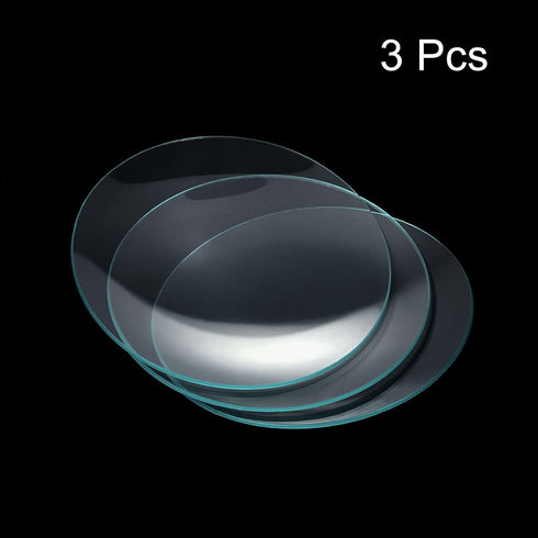 PATIKIL 120 mm Diameter Watch Glass, 3 Packs Beaker Cover with Smooth Edges for Laboratory Use