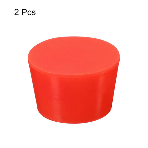 MECCANIXITY Silicone Rubber Tapered Plug - 36mm to 43mm Solid Red for Powder Coating, Laboratory Use (2 Pieces)