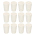 MECCANIXITY Rubber Tapered Plug, 11mm to 15mm Solid Test Tubes Bungs Stopper, White, 12 Pieces for Lab Home