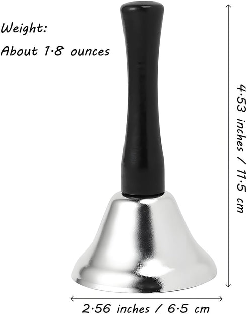 TsuvyXeg Hand Bell Loud Call Bells for School Wedding Christmas Church Alarm Ringing Dinner