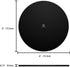 Audimi Mini Round Mouse Pad 6 x 6 Inch, Small Mouse Mat Non-Slip Rubber Base for Laptop PC Office Working Wireless Mouse Home Office Travel, Portable & Washable Black by Audimi
